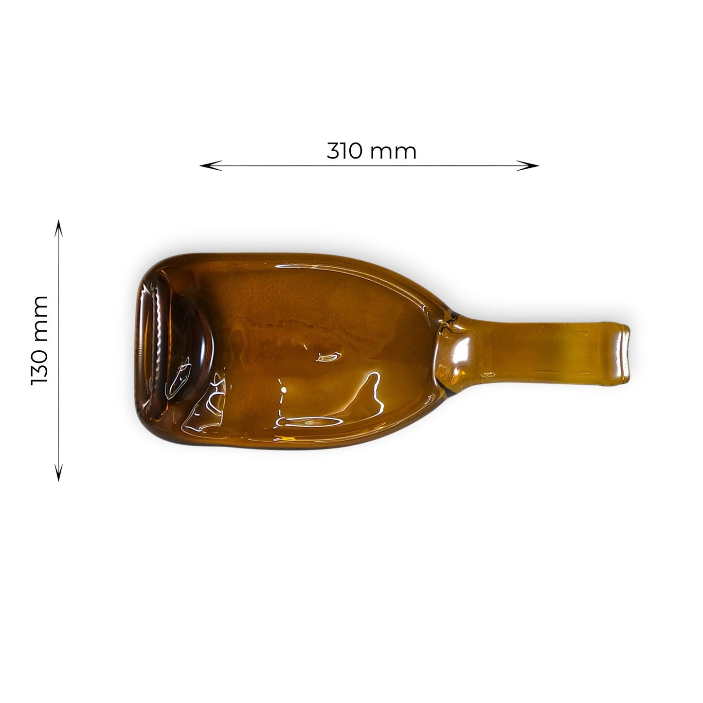 Gold Slab - Tabla Artesanal de Botella Fundida Ámbar