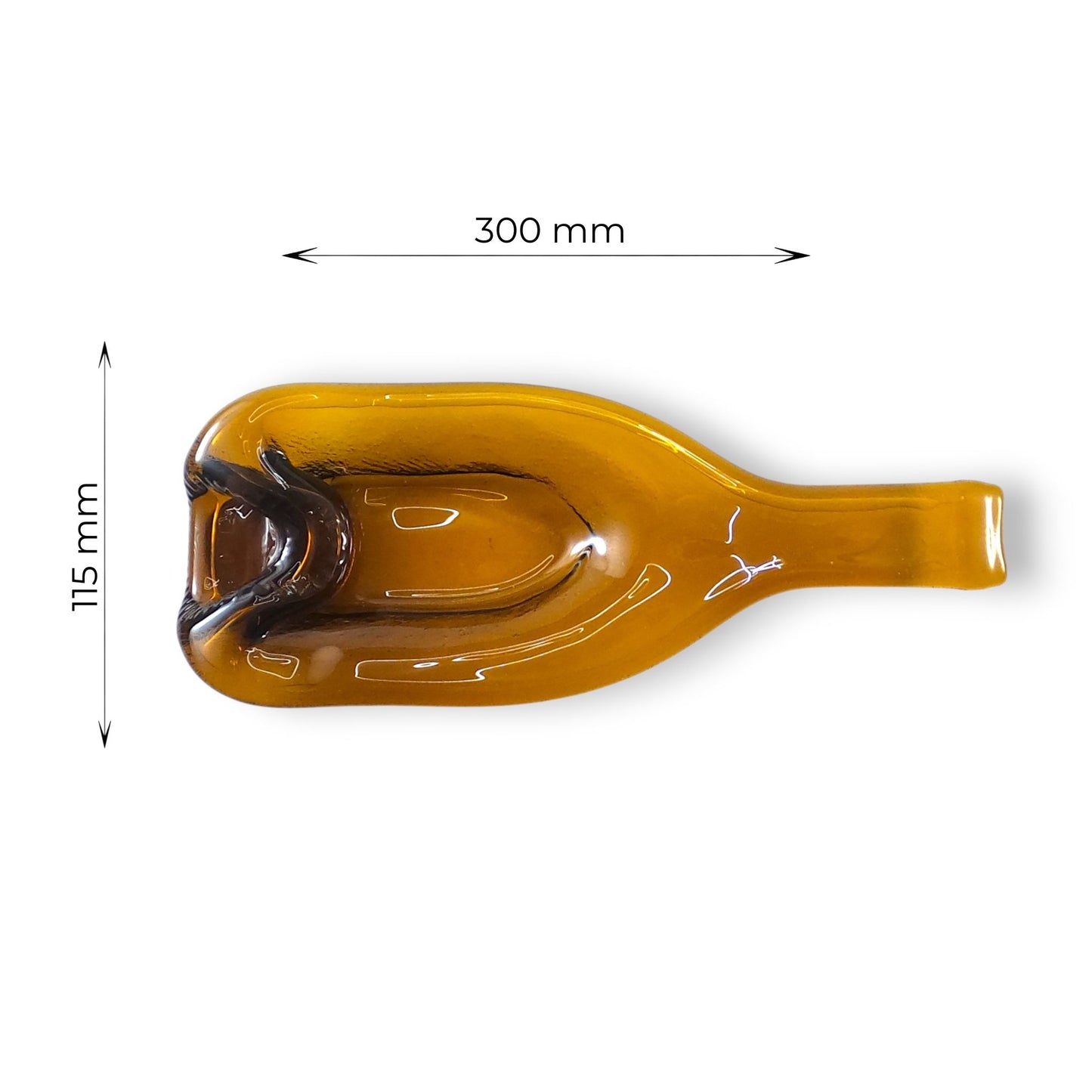 Gold Lux - Bandeja Fundida de Botella de Vidrio Ámbar