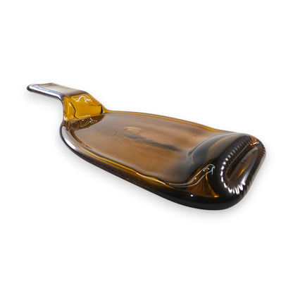 Plato de servicio para restaurantes de lujo Gold Slab en cristal fundido dorado