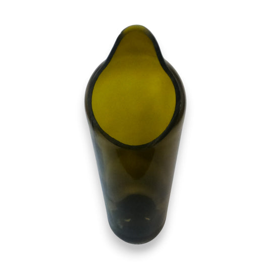 Menaje de autor para hostelería y sumillería Vid Flow en vidrio de botella de vino.