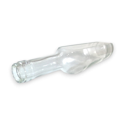 Cuenco de cristal transparente Aura Bloom de botella cortada para decoración