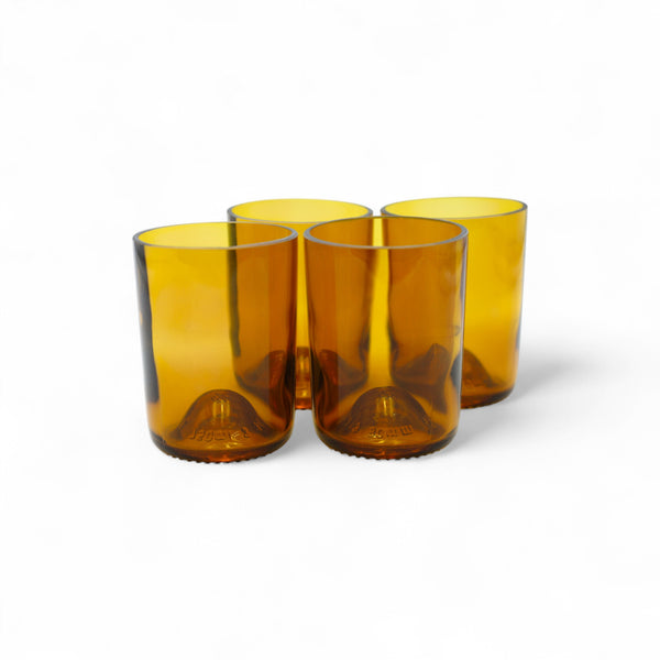 Vasos Gold - Pack de Vasos Artesanales de Vidrio Ámbar