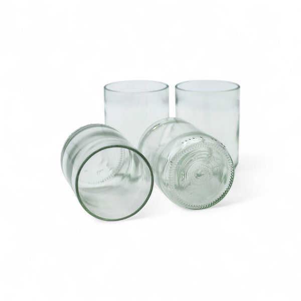 Vasos Aura - Pack de Vasos Artesanales de Botella de Vidrio detalle
