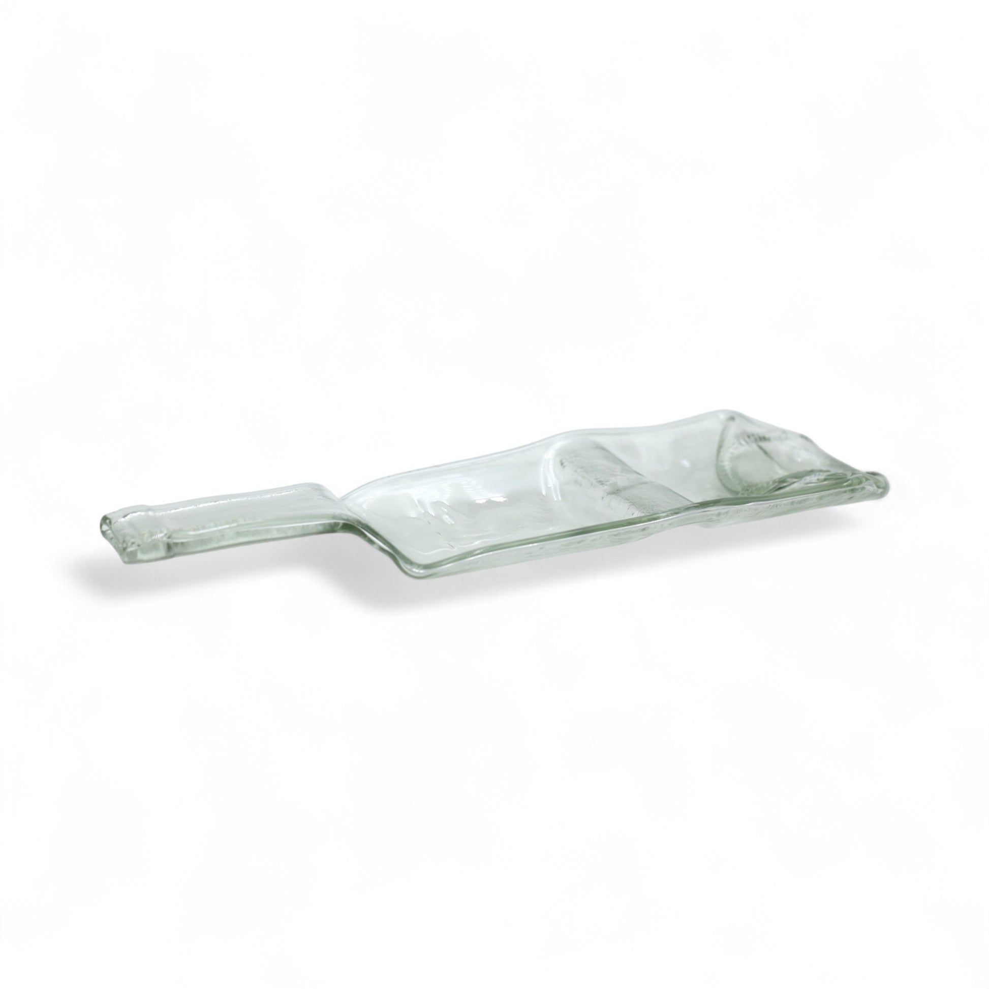 Bandeja dividida de cristal transparente Aura Duo para servir aperitivos