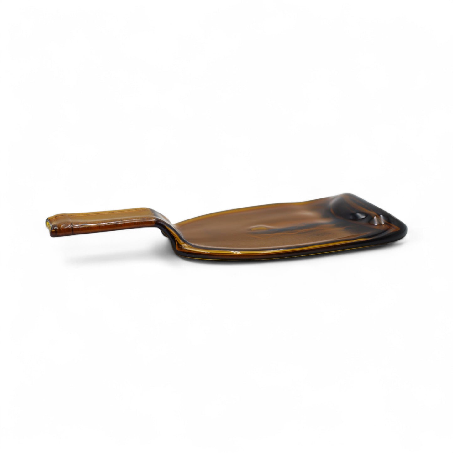 Tabla grande de vidrio ámbar Gold Slab para presentaciones gourmet de quesos