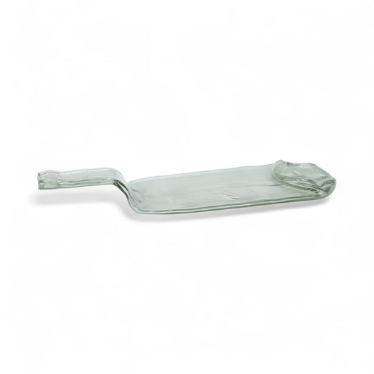 Tabla de cristal transparente Aura Slab para servir sushi o canapés