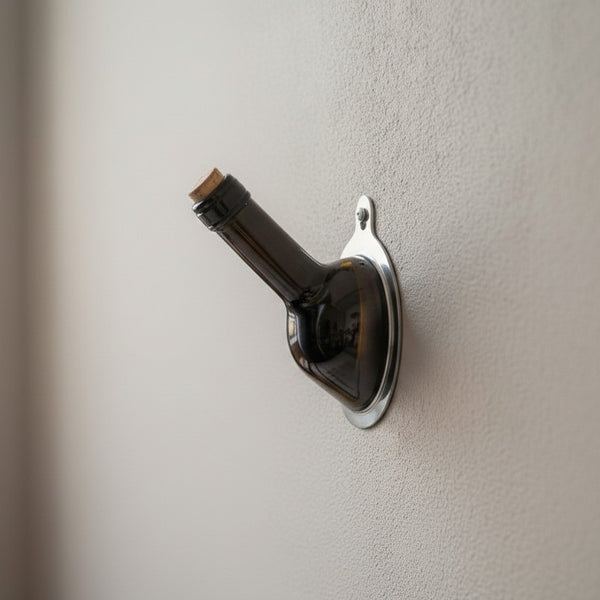 Vid Hanger - Perchero Original de Botella de Vino y acero inoxidable detalle